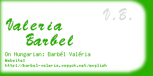 valeria barbel business card