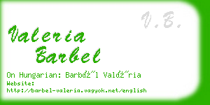 valeria barbel business card